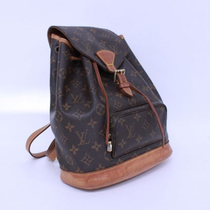 Louis Vuitton Montsourismm Monogram Leather X PVC Brown Backpack Gold M51136