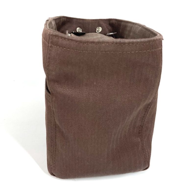 Hermes Pouch Acapulco Cles Ched Toilette MM Toile Chevron Brown