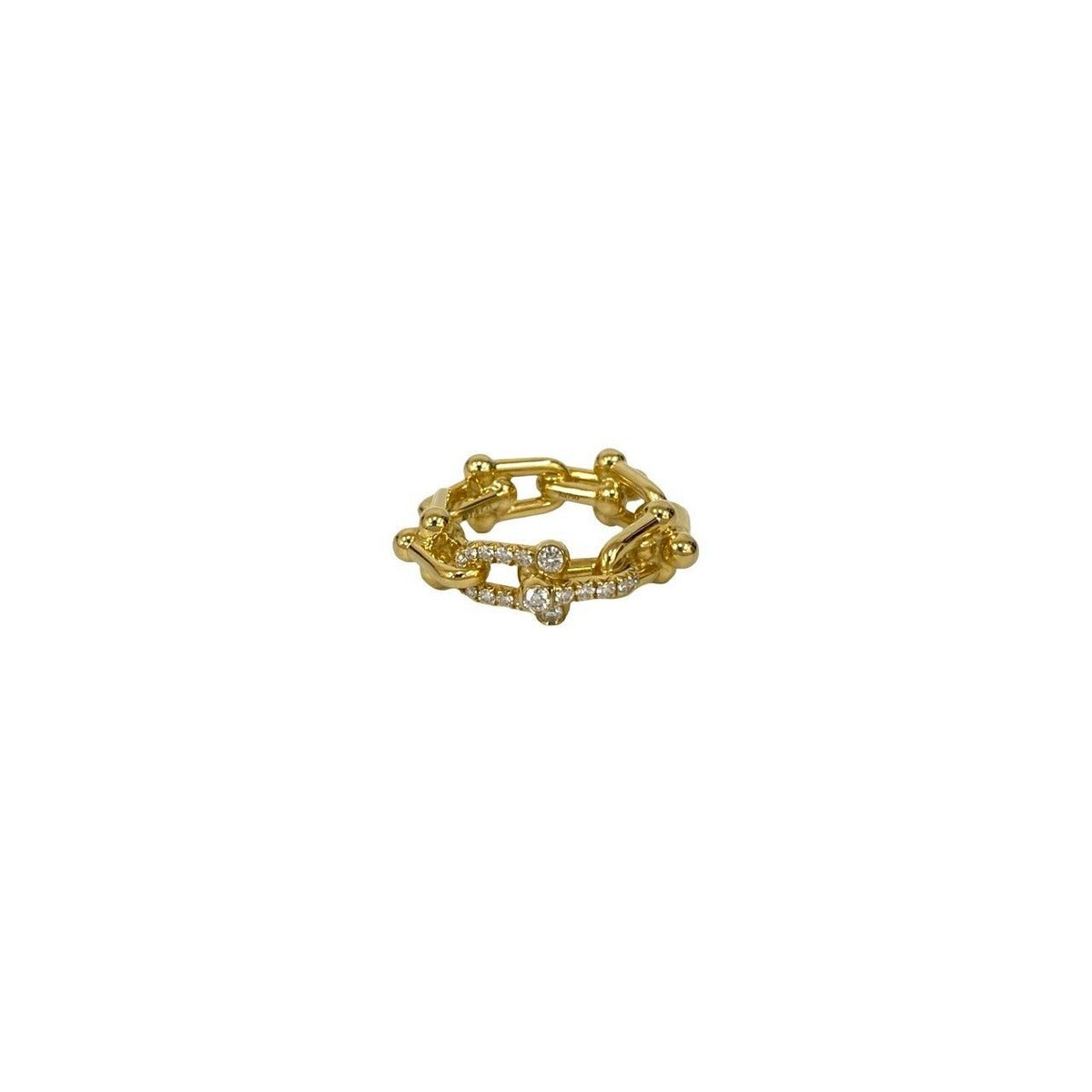 Tiffany & Co. Box with Case Small Link Ring 18K Diamond — view 4