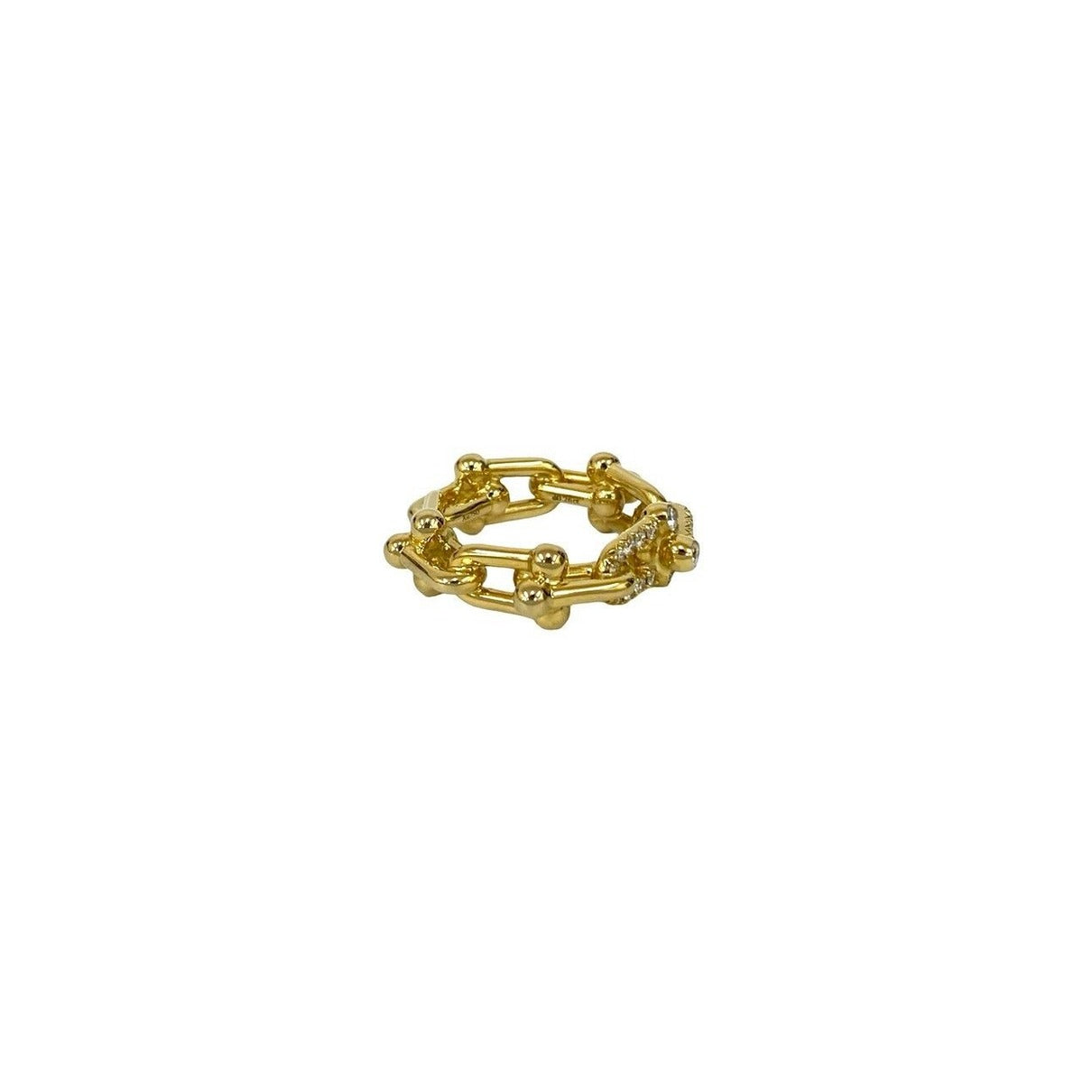Tiffany & Co. Box with Case Small Link Ring 18K Diamond — view 6