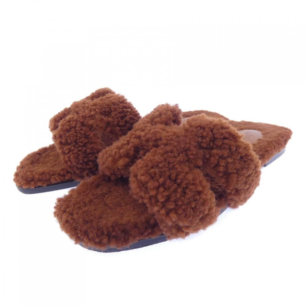 Hermes Oran Sandals Brown — view 3