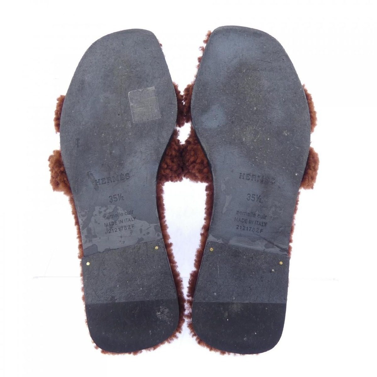Hermes Oran Sandals Brown — view 4