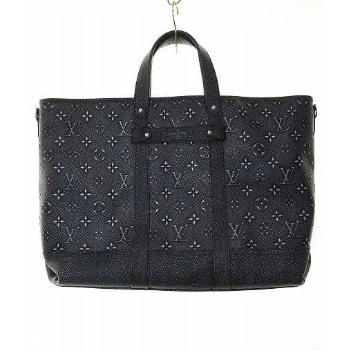 Louis Vuitton Trolley Tote 2-Way Shoulder Monogram Cowhide Leather Black — view 2