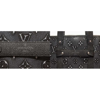 Louis Vuitton Trolley Tote 2-Way Shoulder Monogram Cowhide Leather Black — view 7