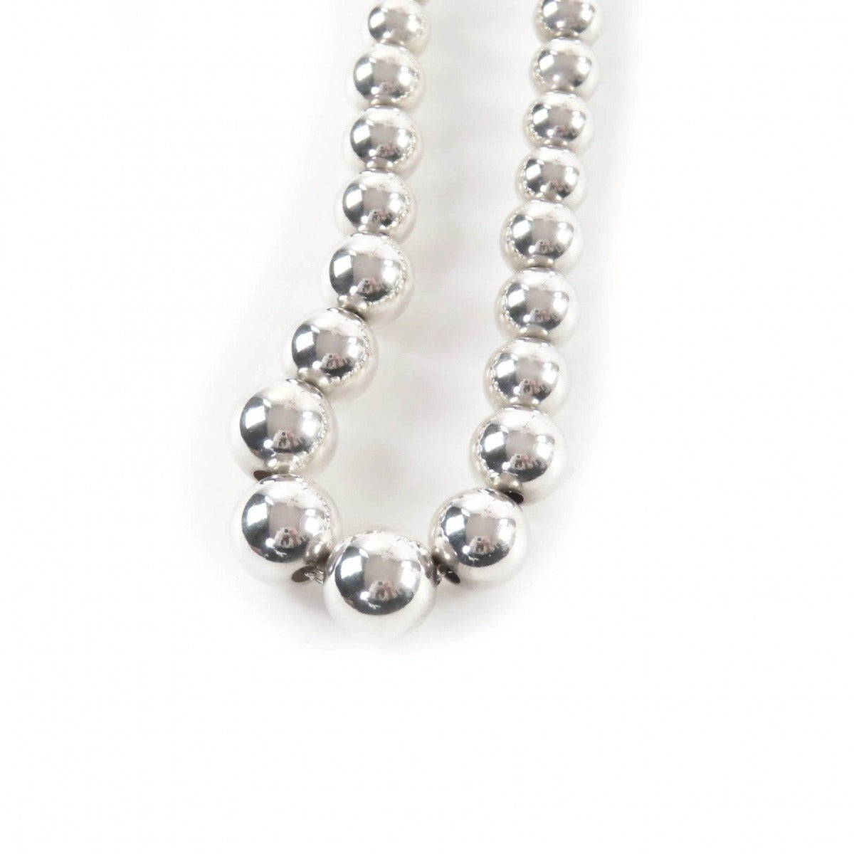 Tiffany & Co 925 Graduated Ball Necklace Silver Weight — view 2