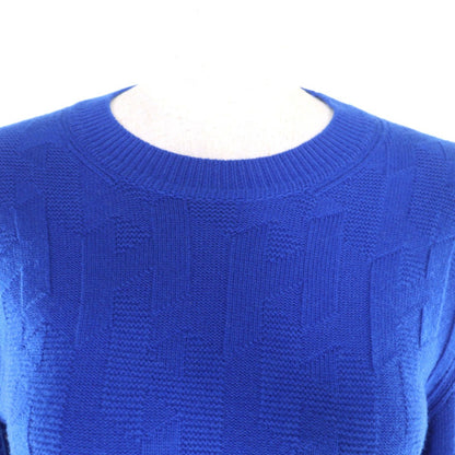Hermes Wool Motif Crew Neck Long Sleeve Knit Blue 38 — view 4