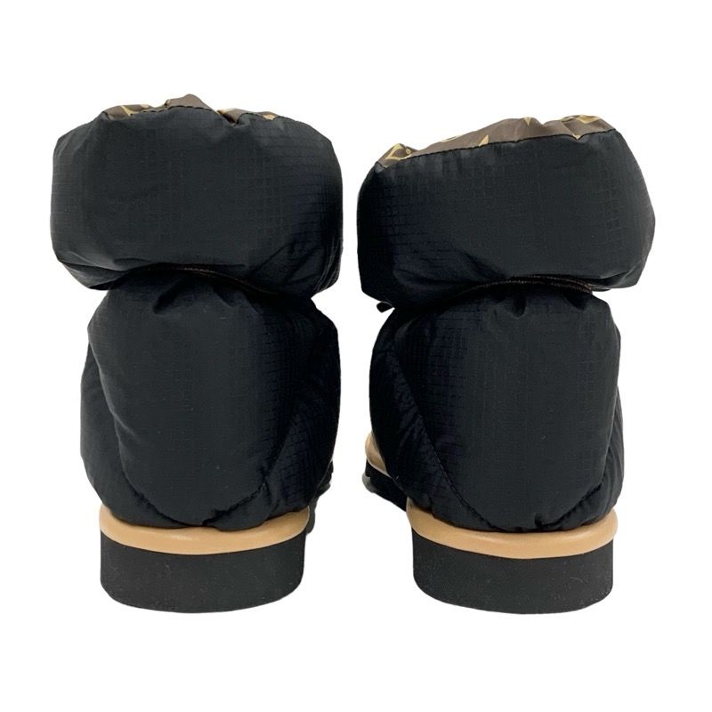 Louis Vuitton Pillow Line Monogram Boots Short Boots Shoes Nylon Black Brown