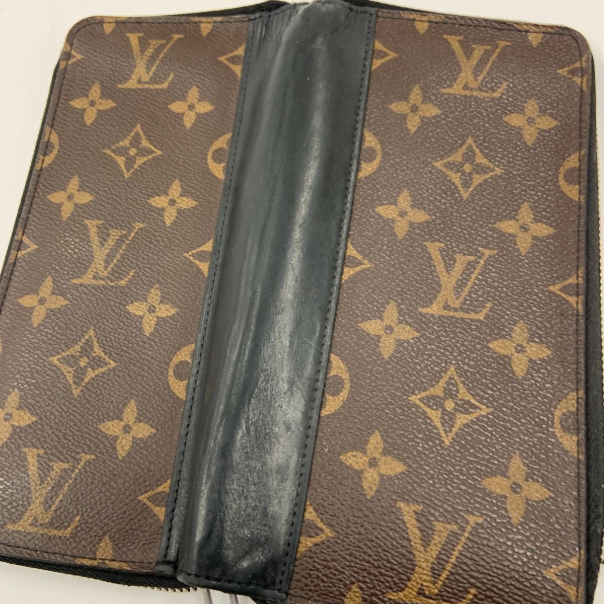 Louis Vuitton Monogram Macassar Zippy Wallet Vertical Round Zipper Long