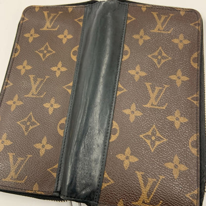 Louis Vuitton Monogram Macassar Zippy Wallet Vertical Round Zipper Long