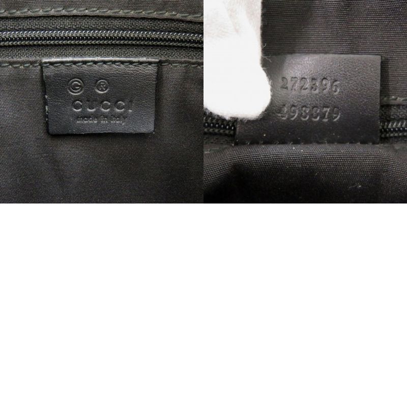 Gucci 272396 GG Suede Black Shoulder Bag Black 0454 Gucci