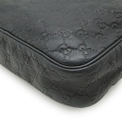 Guccissima Shoulder Bag Crossbody Leather Black Gold Hardware 201448