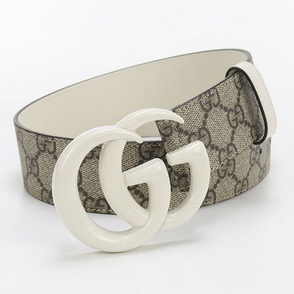 Gucci Wide Double G 400593 Belt GG Supreme Women's