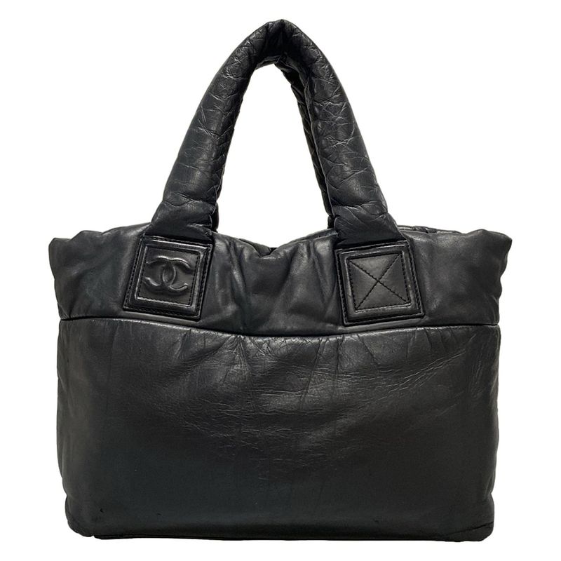 Chanel Tote Bag Coco Cocoon PM Black Lambskin