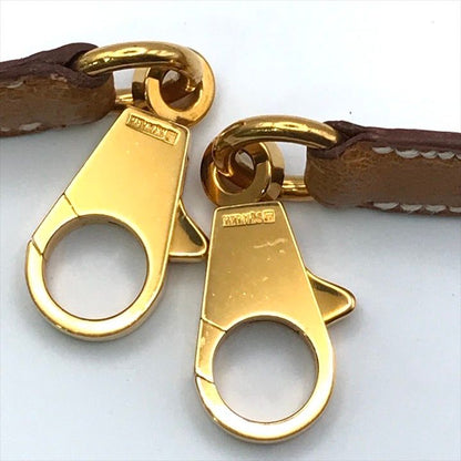 Hermes Leather Kelly Bag Shoulder Strap Brown