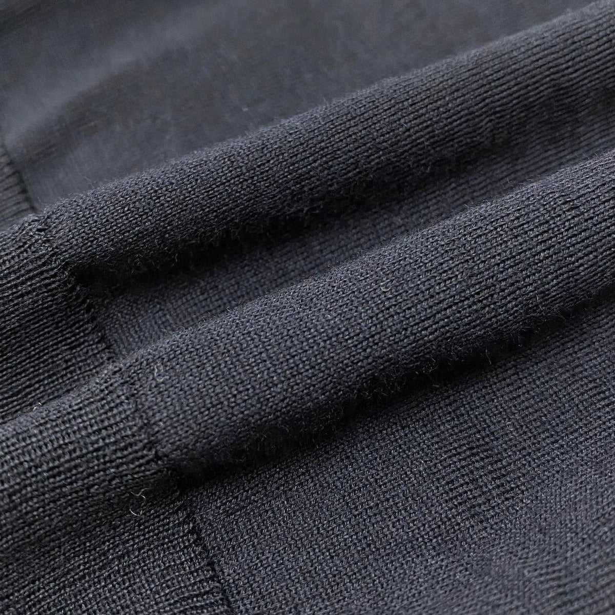 Prada Knit Polo Shirt Long Sleeve Sweater 44 Navy White Wool — view 6