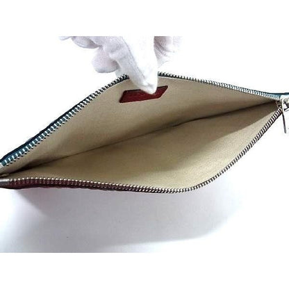 Loewe Repeat Anagram Leather Clutch Bag Second Red and Blue Au5558 — view 6