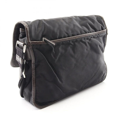 Prada Shoulder Bag Black Canvas Saffiano Leather — view 2