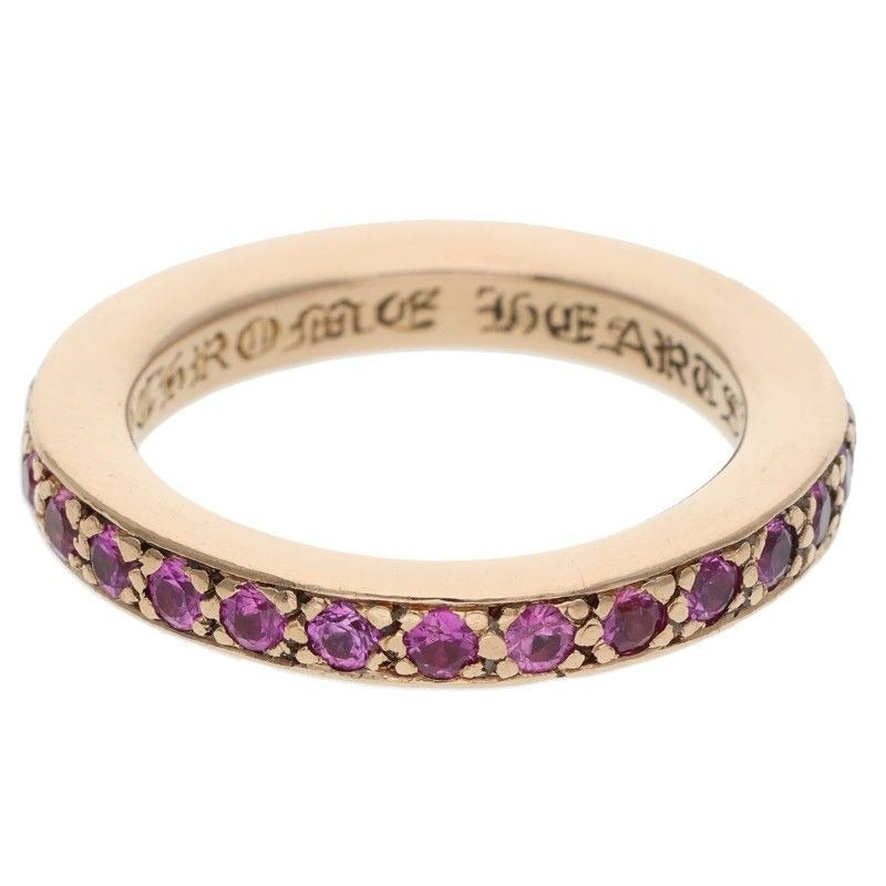 Chrome Hearts 22k Tfl Pave Pink Saffiano Gold Ring