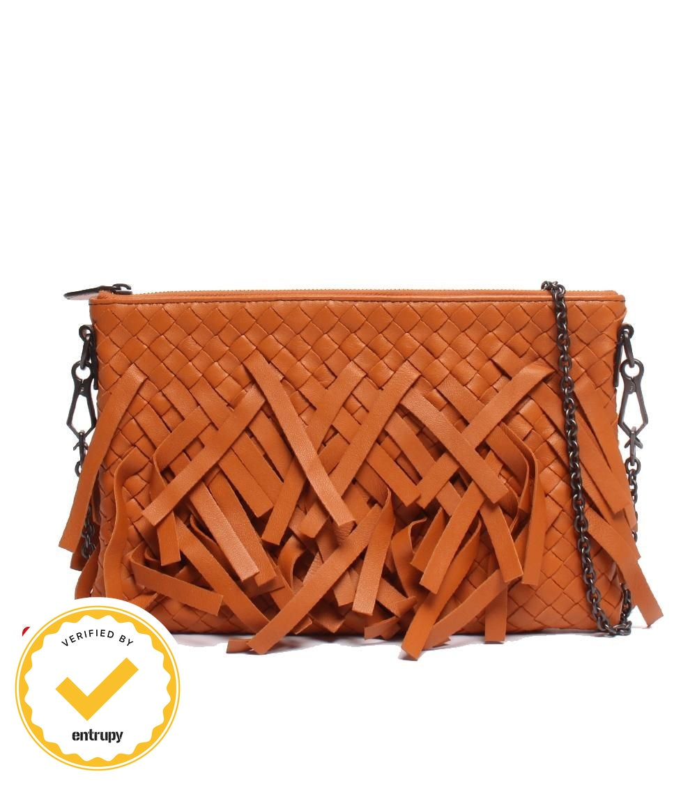 Bottega Veneta Chain Shoulder Bag Crossbody Fringe Intrecciato