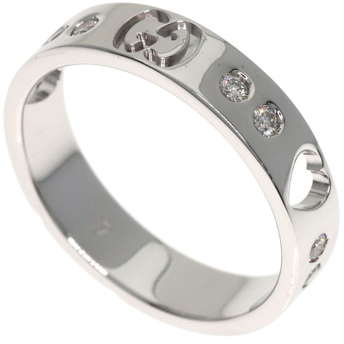 Gucci Icon Amor Diamond Ring 18K White Gold