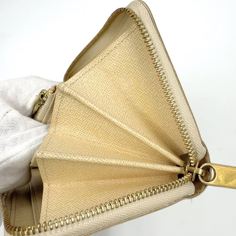 Louis Vuitton Zippy Wallet Damier Azure Damier Azure PVC White Round Zipper