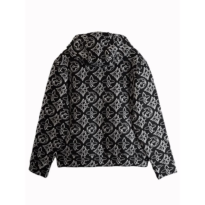 Louis Vuitton LV X Nba Stratjik Flower Quilted Hoodie Zip Up Hoodie Outerwear