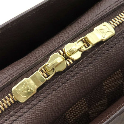 Louis Vuitton Handbag Triana Damier Canvas Damier Ebene Gold Hardware Brown