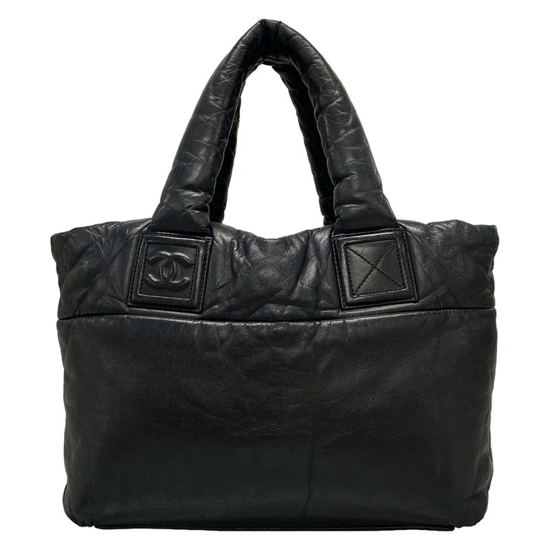 Chanel Tote Bag Coco Cocoon PM Black Lambskin