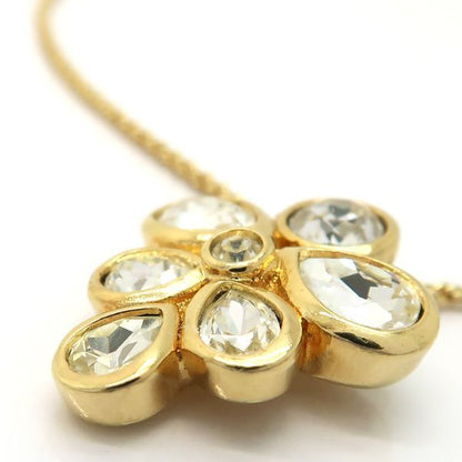 Chrdior Crystal Necklace GP Vintage Germany Transparent Stone Christian Dior