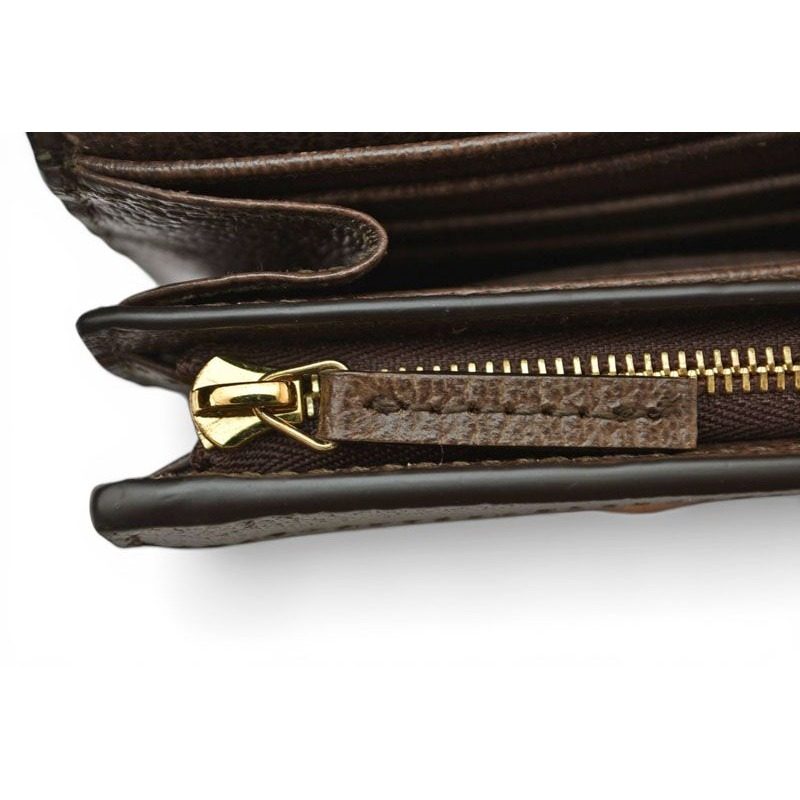 Gucci Wallet Bifold Ophidia Beige Ebony GG Supreme — view 6