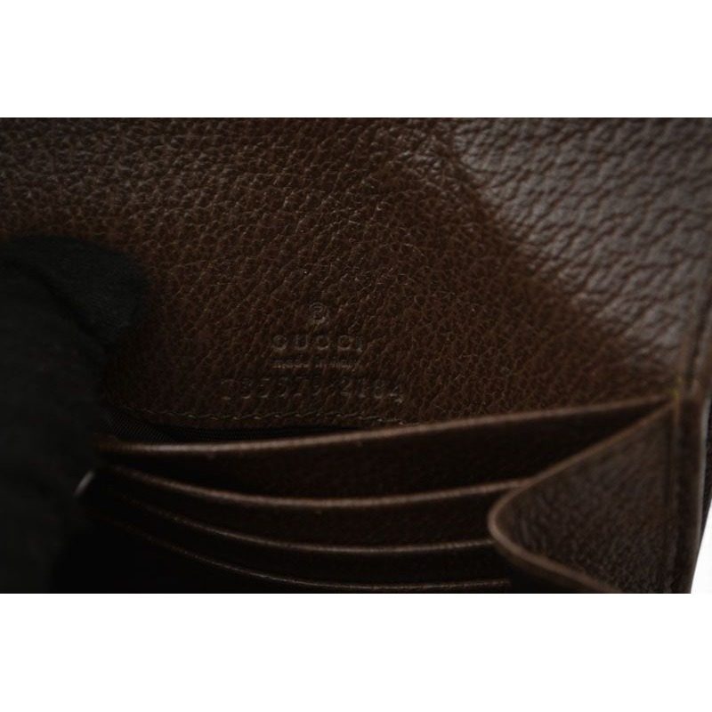 Gucci Wallet Bifold Ophidia Beige Ebony GG Supreme — view 9