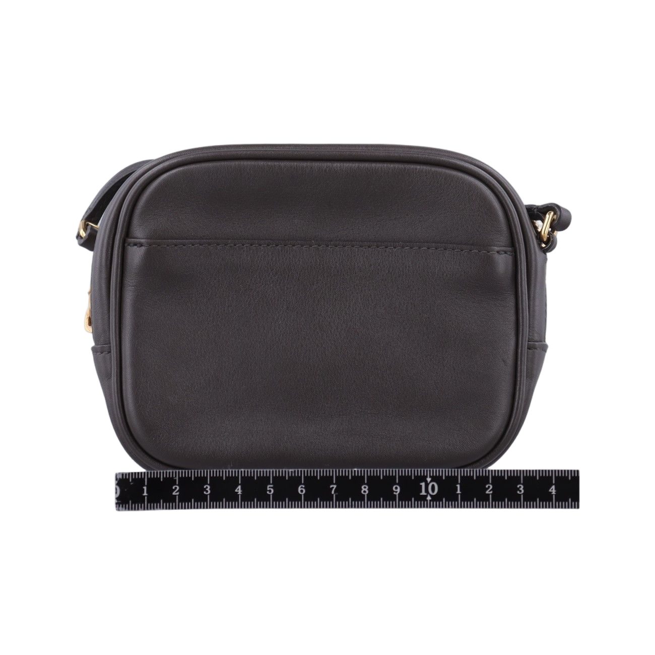 Saint Laurent Yves Blogger Gray Leather Messenger Bag — view 2