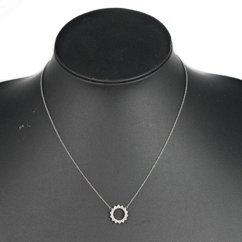 Tiffany & Co Open Circle Small Pt950platinum × Diamond Ladies 2.93g Necklace