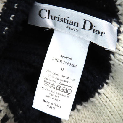 Christian DIOR 31noe714ixgh Wool Cashmere Star Logo Knit Hat Knit Cap Navy