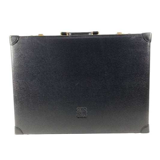 Loewe Handbag Logo Anagram Attache Case Leather Black