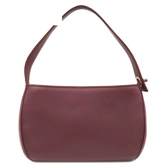 Cartier Handbag Cabochon Bag Leather Bordeaux Silver Red