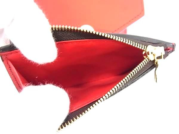 Louis Vuitton N60166 Damier Portefeuille Zoë Coquelicot Trifold Wallet Red
