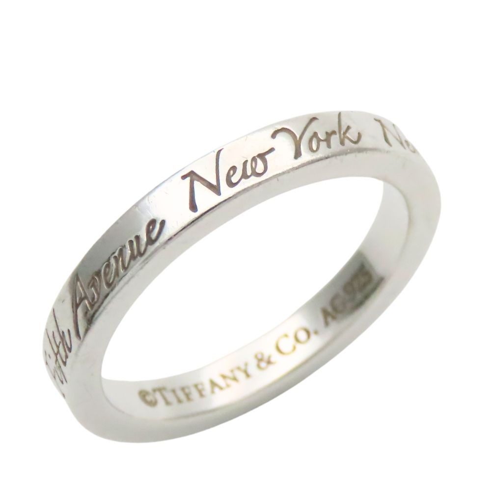 Tiffany & Co Ring Notes Narrow New York Silver Standard
