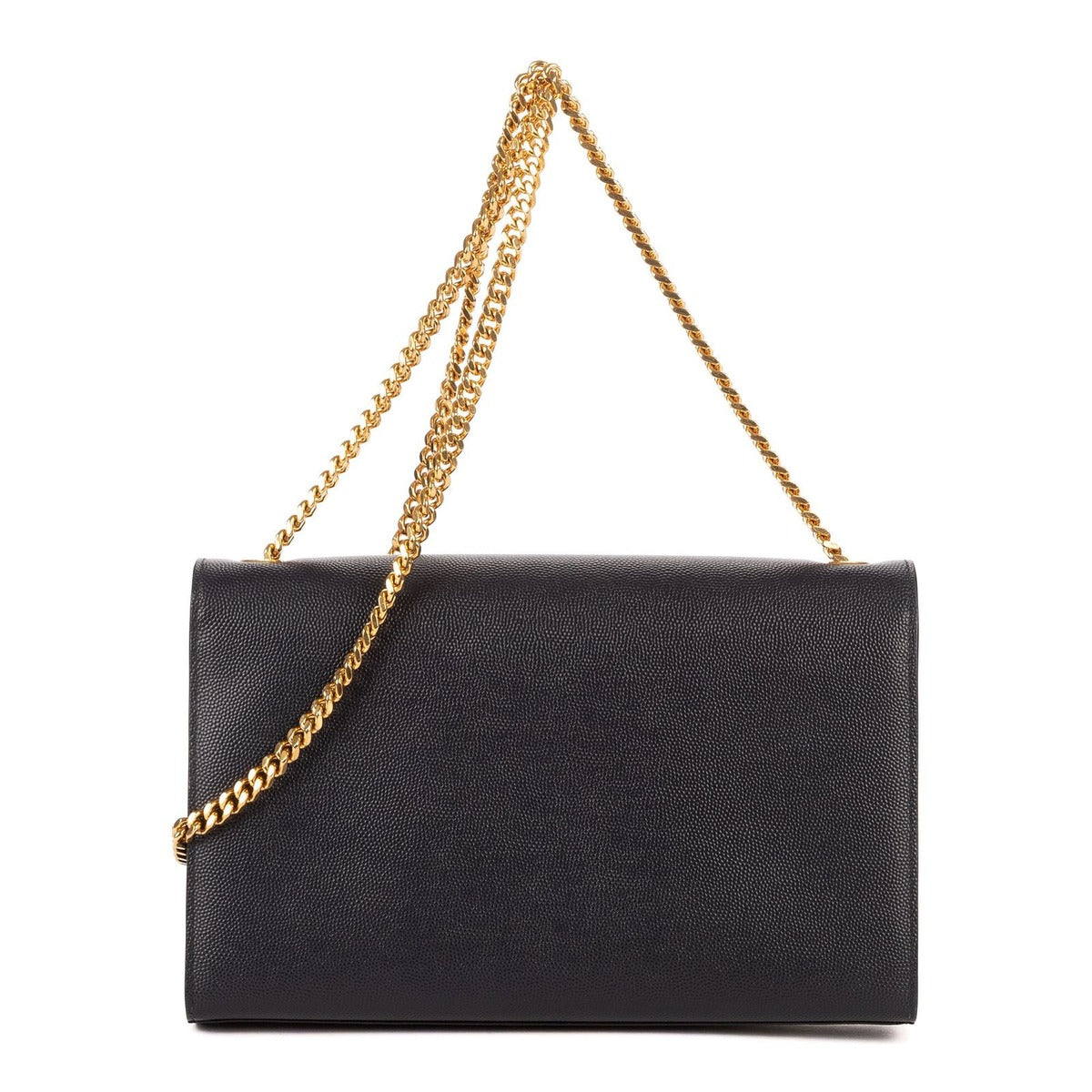 Saint Laurent Yves Kate Black Grain de Poudre Leather Shoulder Bag — view 5