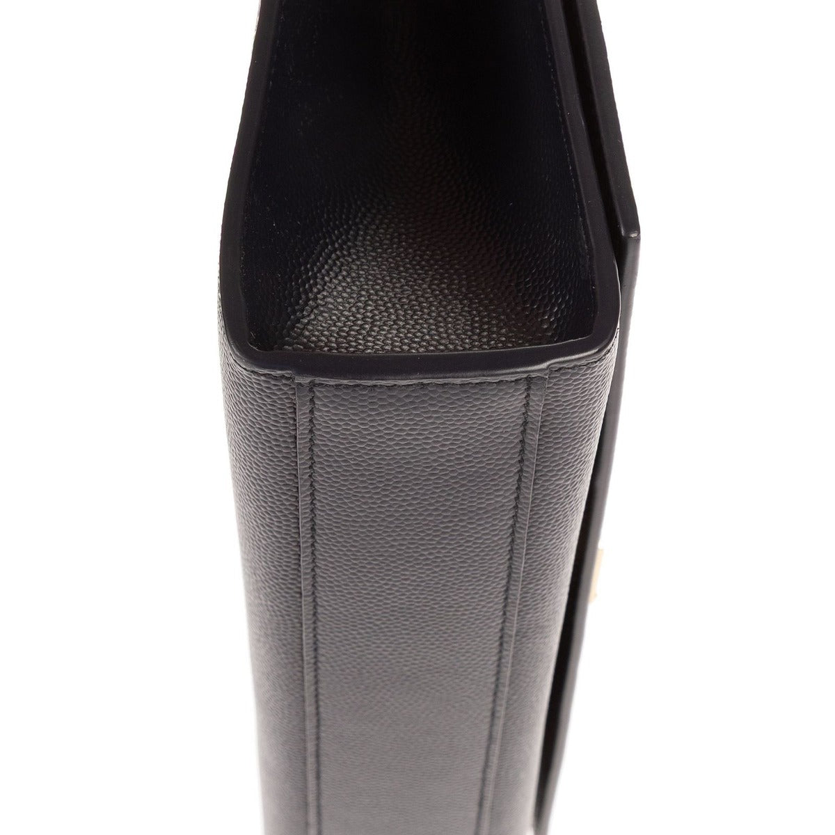 Saint Laurent Yves Kate Black Grain de Poudre Leather Shoulder Bag — view 7