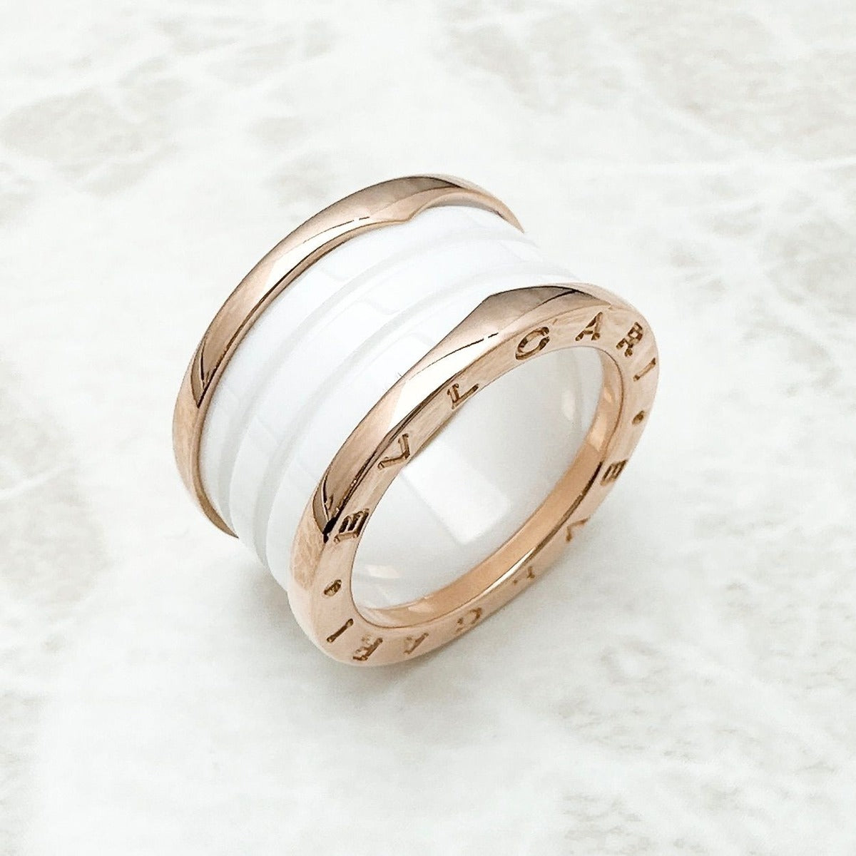Bvlgari Pink Gold Ceramic Ring 55 — view 2