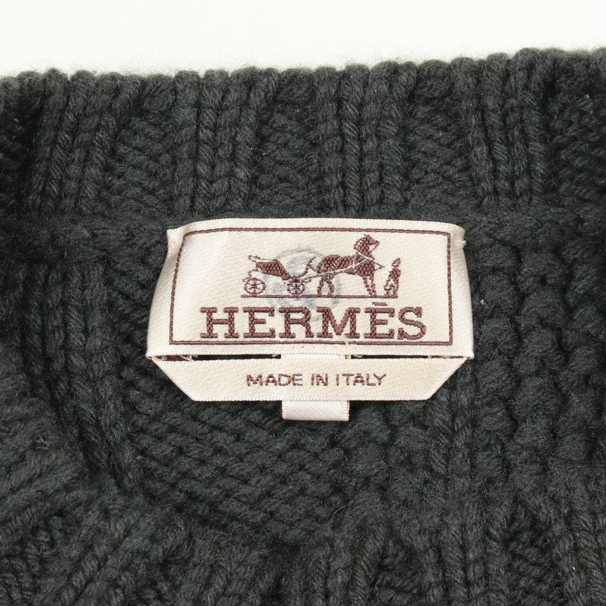 Hermes Knit Wool Cashmere Sweater Green Blue — view 3