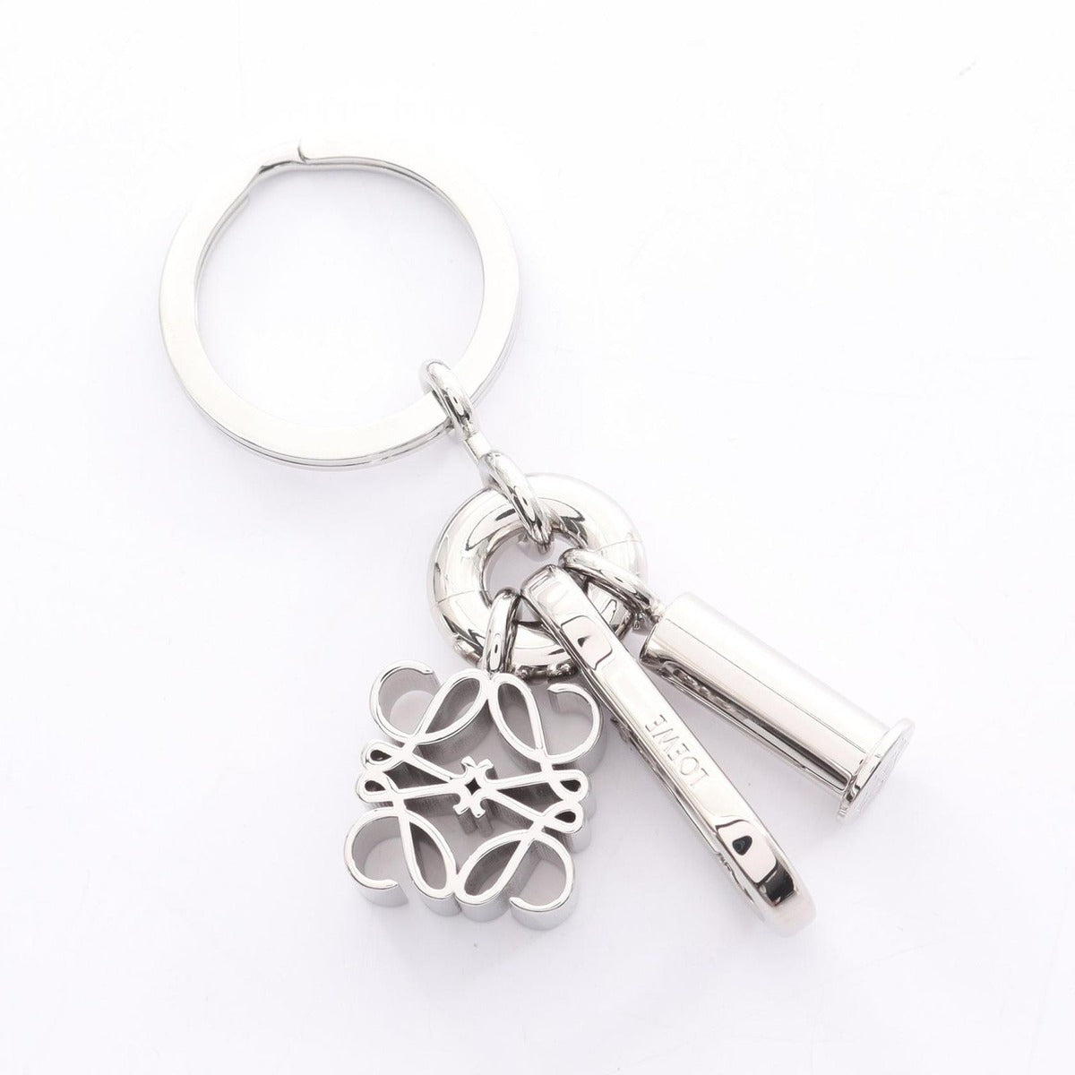Loewe Key Holder Anagram Silver — view 2