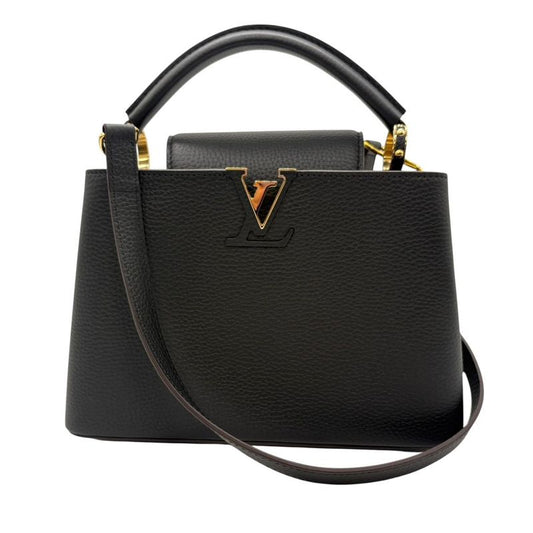 3319 Louis Vuitton Capucines BB M94755 Taurillon Leather Black LV Handbag