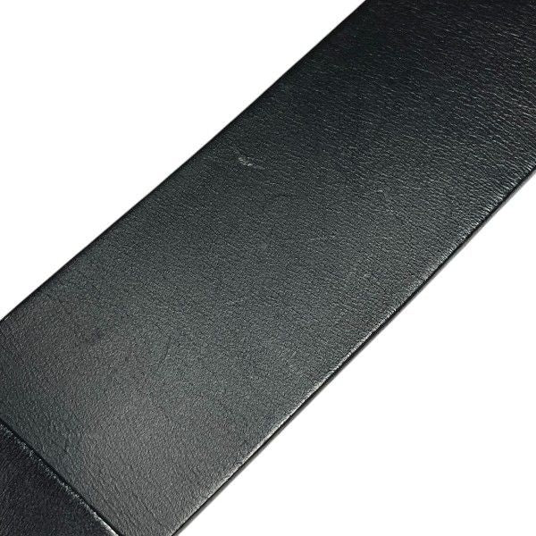 Gucci Interlocking 368186 Black Silver Hardware Branded Accessories Belt Men's