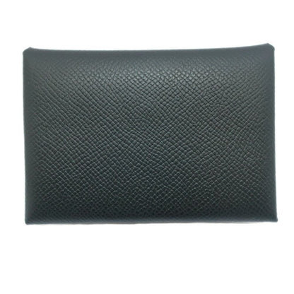 Hermes Calvi Duo Noir Black Epsom Card Case