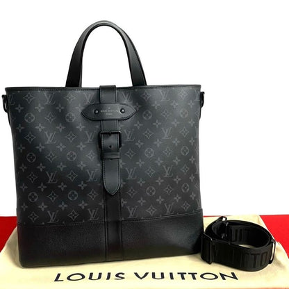 Louis Vuitton Saumur Tote Monogram Eclipse Leather 2-Way