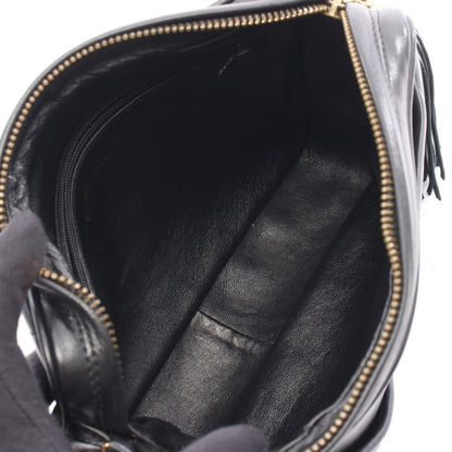 Chanel Shoulder Bag Stitch Black Lambskin Fringe — view 3