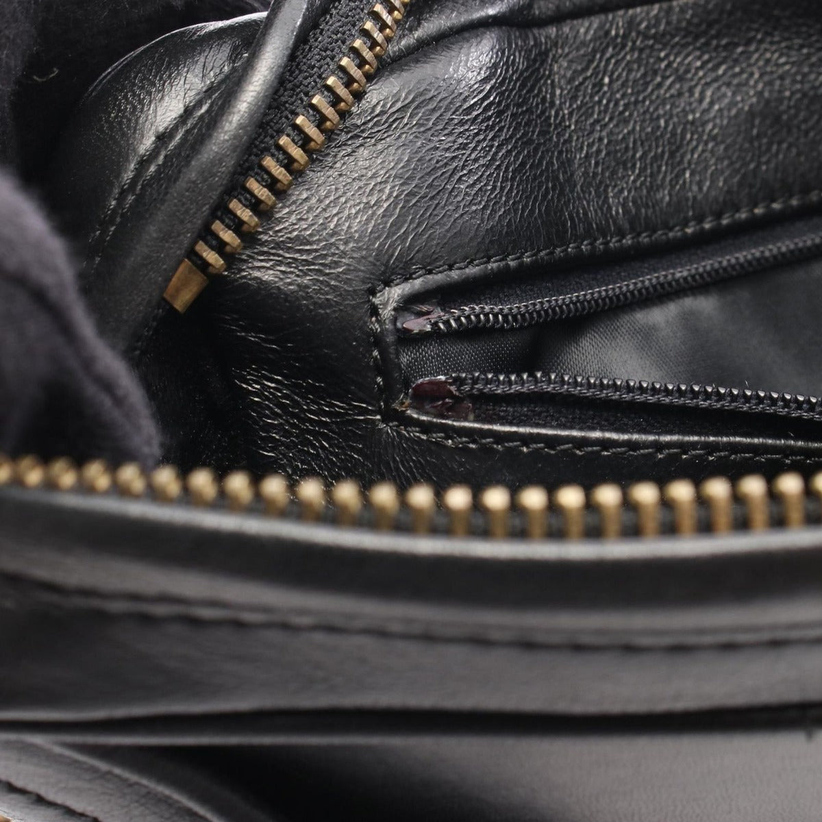Chanel Shoulder Bag Stitch Black Lambskin Fringe — view 5