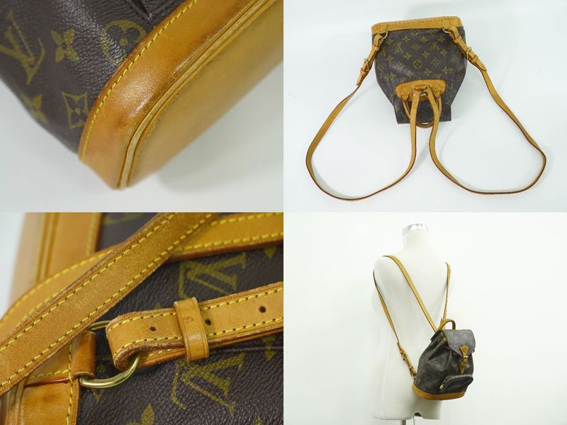 Authentic Louis Vuitton LV Mini Montsouris Monogram Backpack Sac Backpack Brown